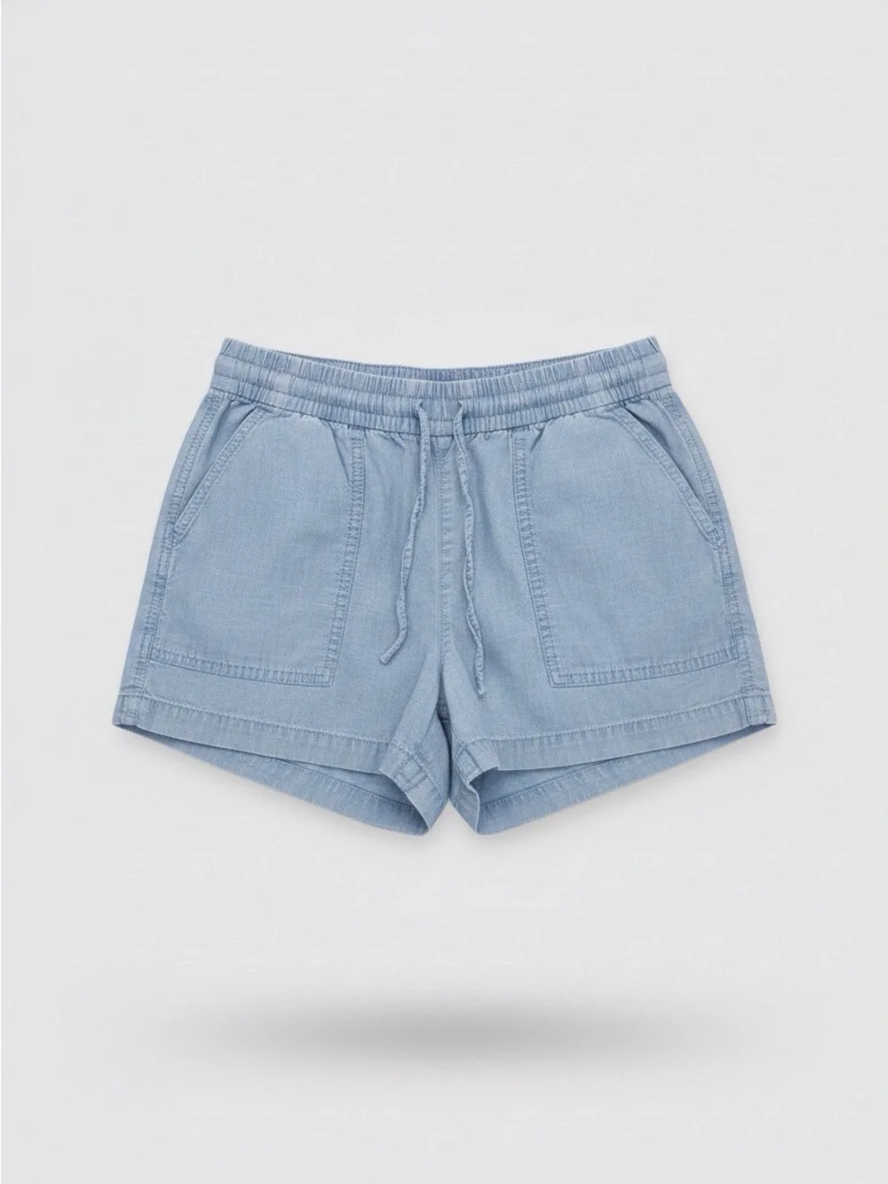 J.Crew Women’s Light Wash Chambray Pull-On Shorts 2” Inseam